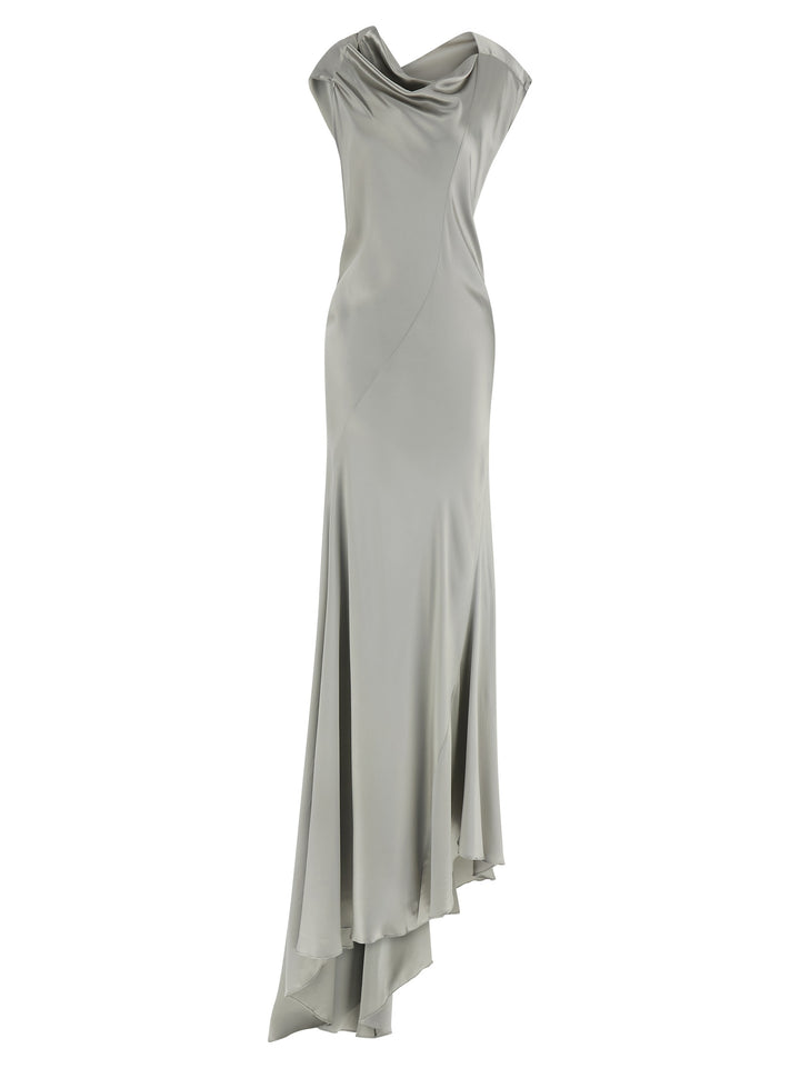 Alberta Ferretti Satin Dress Dresses - Gray | 04479b9256924e2c8faa99b04d8b062713be9478