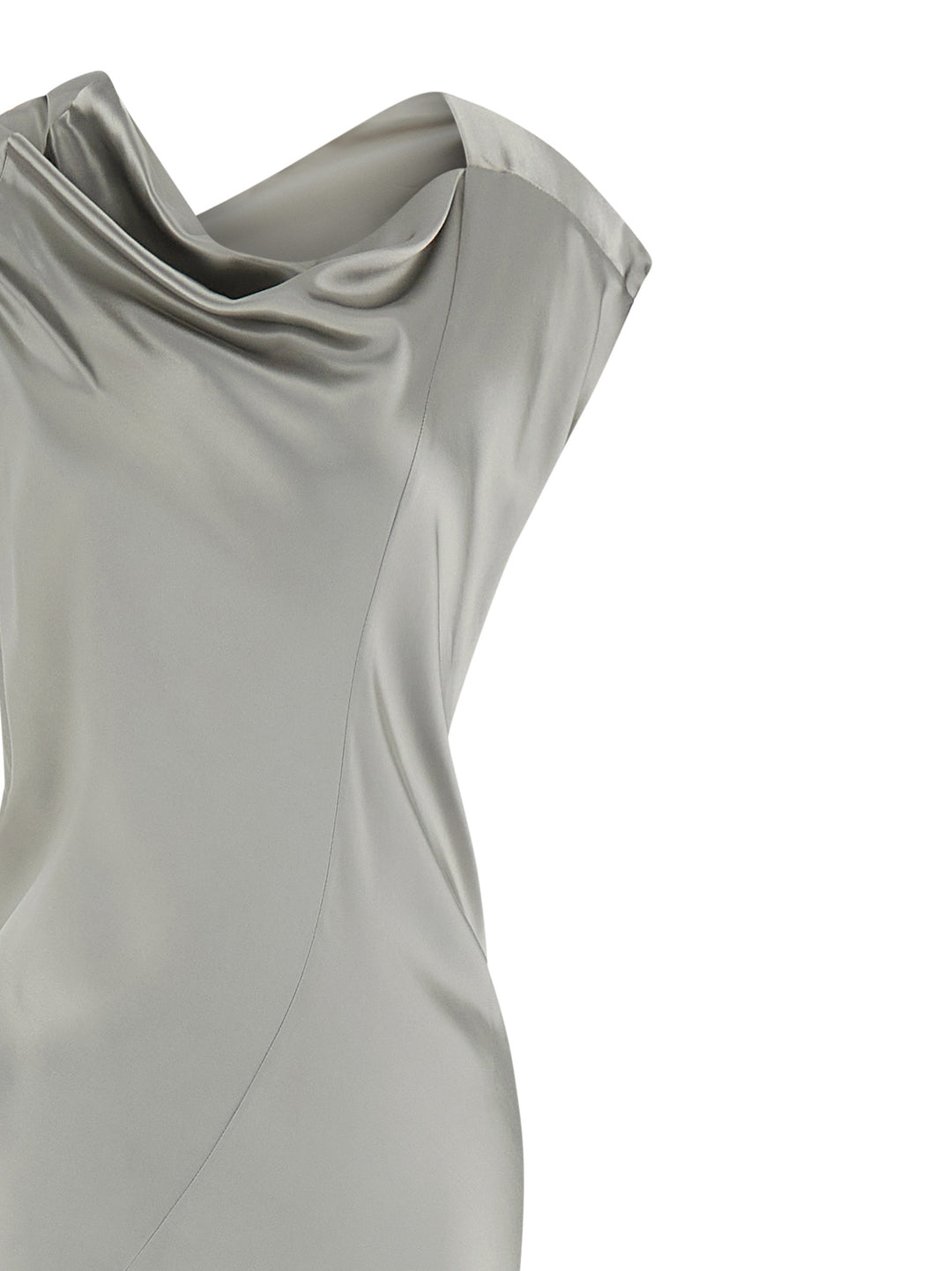 Alberta Ferretti Satin Dress Dresses - Gray | 8941907907d0e851ca3894c6b34fdb755d600d43