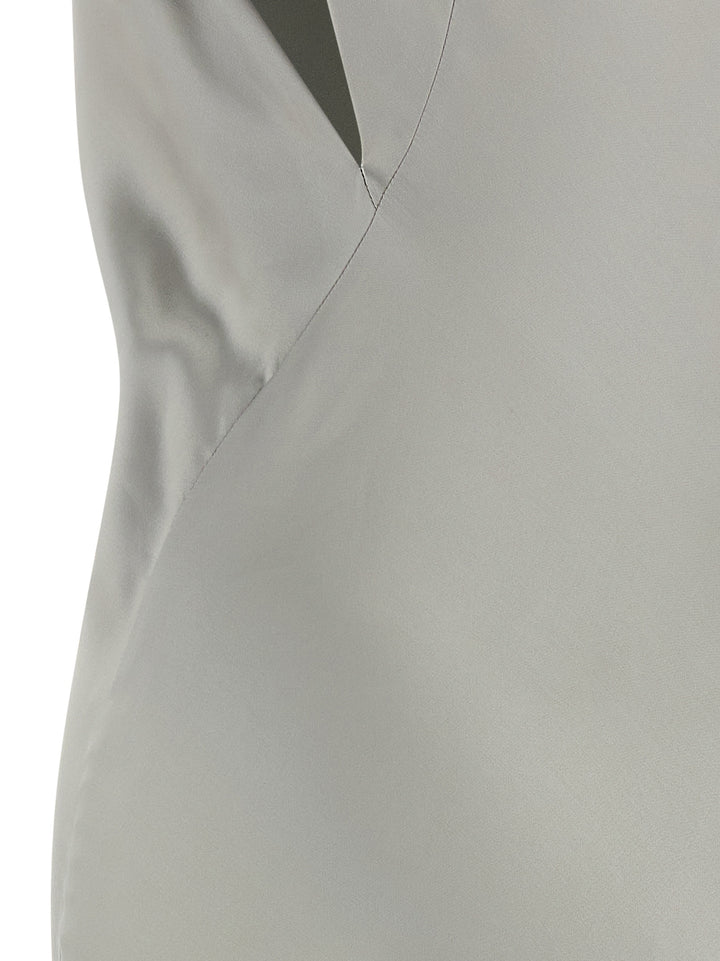Alberta Ferretti Satin Dress Dresses - Gray | 7d9d886b5d8035c7c5337c9fc1bab54b03d12d51