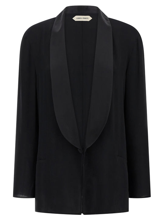 Georgette Blazer Blazers Black