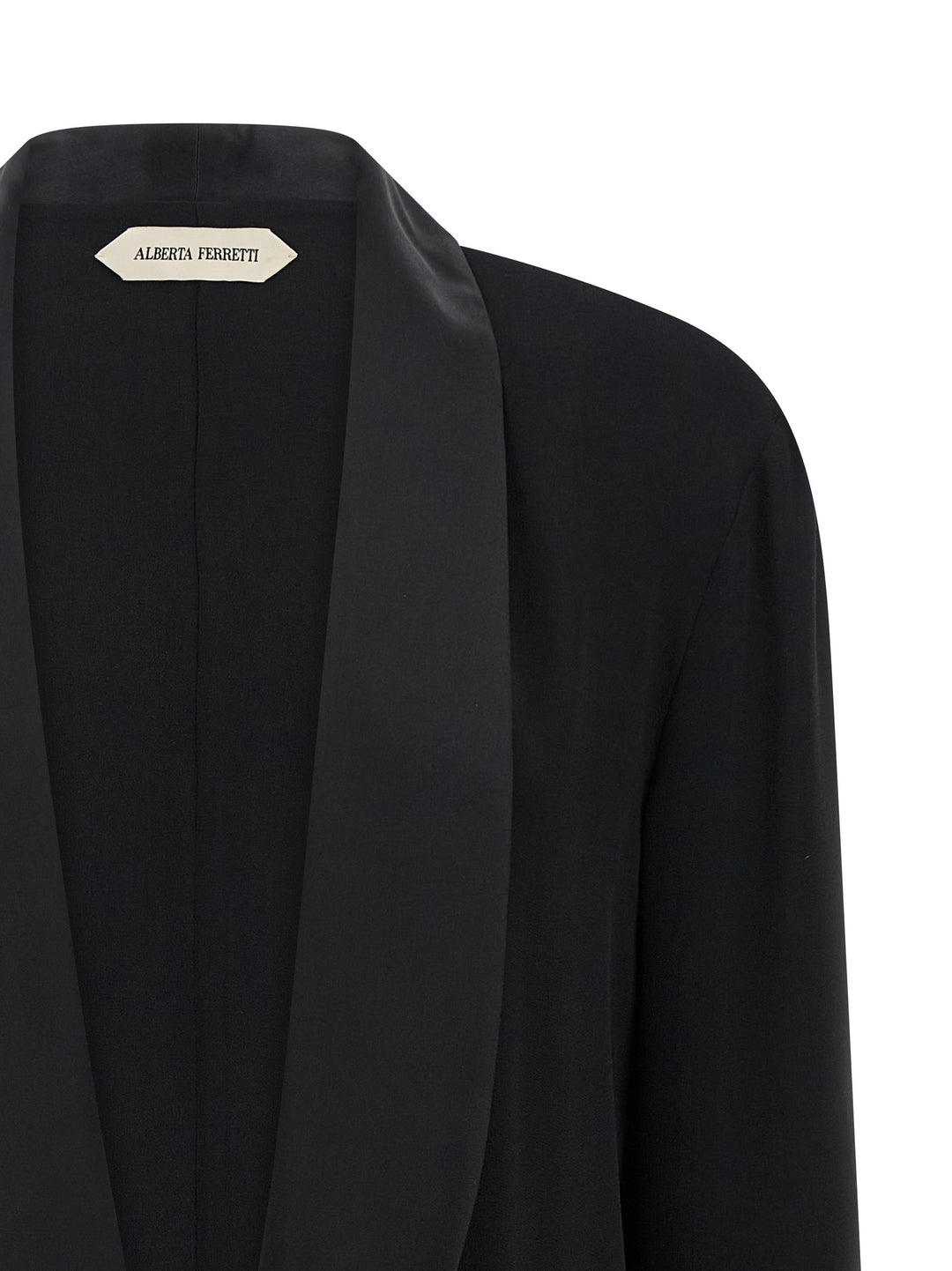 Alberta Ferretti Georgette Blazer BlazerS - Black | 529c65c6e2c275ec1cc2b4a4f4175667be920502
