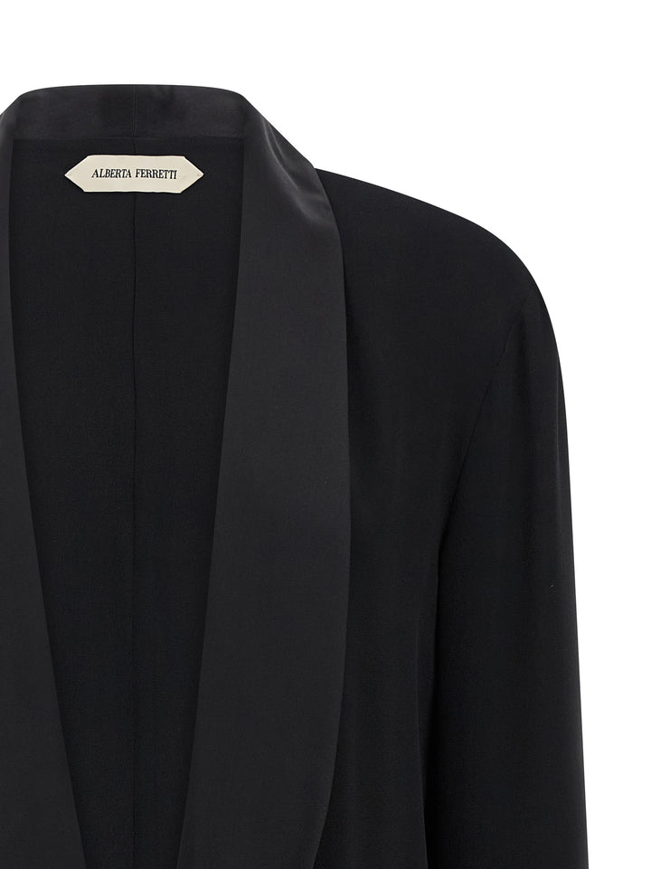 Alberta Ferretti Georgette Blazer BlazerS - Black | 529c65c6e2c275ec1cc2b4a4f4175667be920502