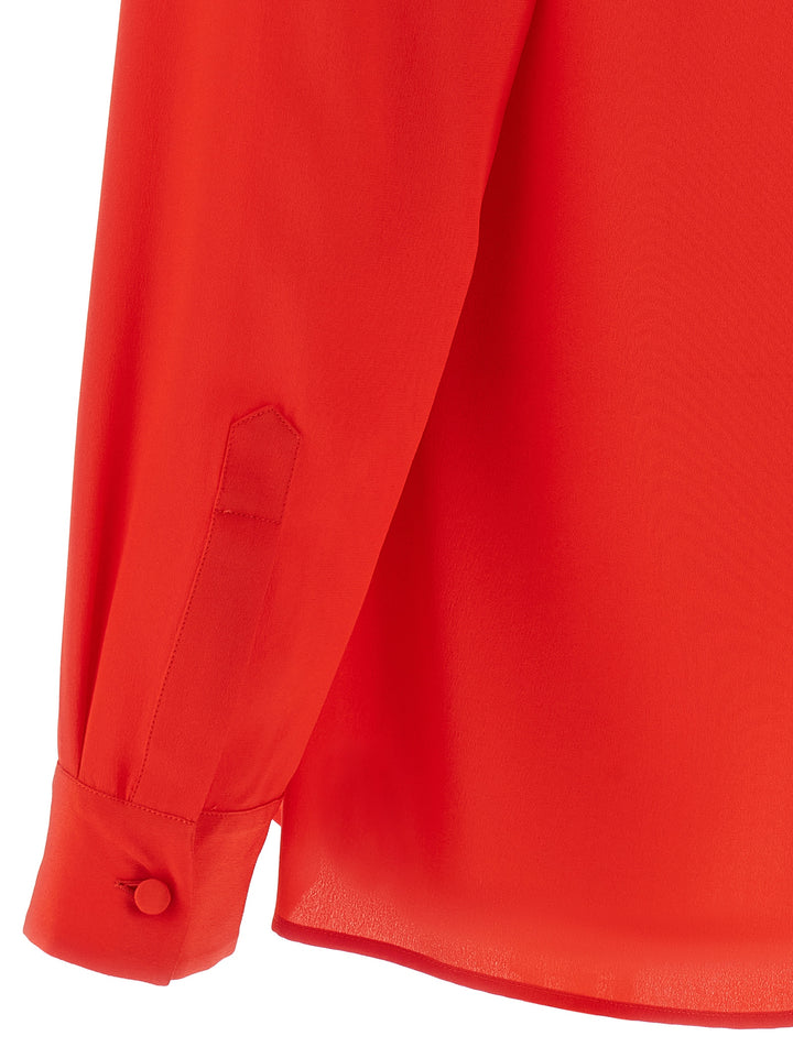 Valentino Garavani Valentino Garavani Silk Shirt Shirt and Blouse - Red | 74ebdca10901c5e7cbc474973d568f4da0a0ab80
