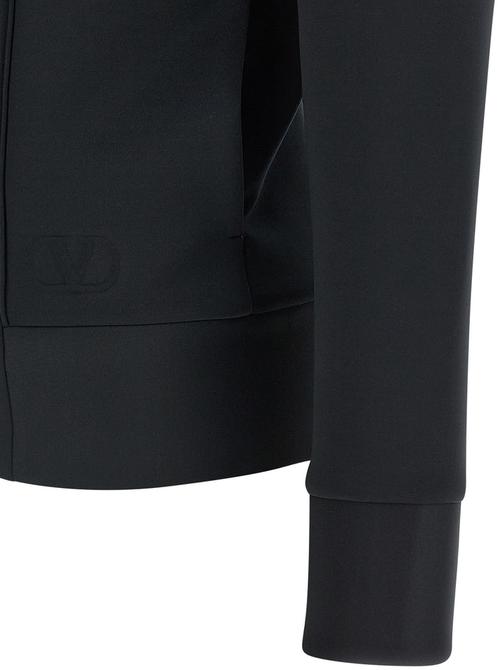 Valentino Garavani Valentino Garavani Hoodie Sweatshirt - Black | 13add76abf8c3fac82aab38d0138a3ca408cff36