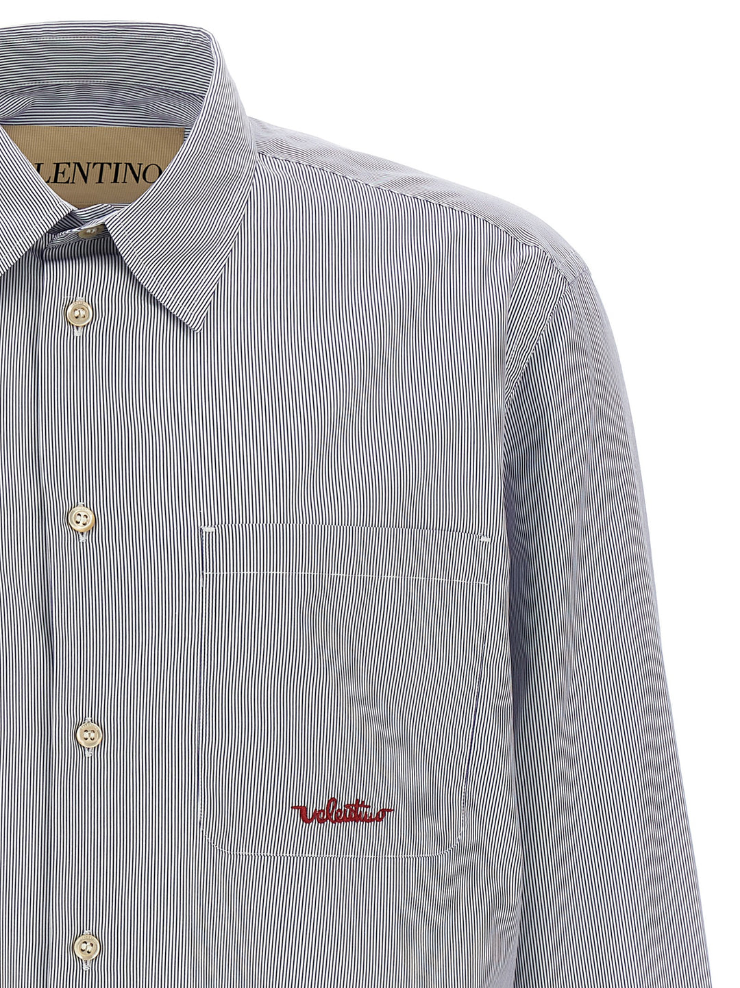 Valentino Garavani Valentino Garavani Striped Shirt Shirt and Blouse - Light Blue | 7b681391e4f11a57ca34244d241c7c5c4aee892f
