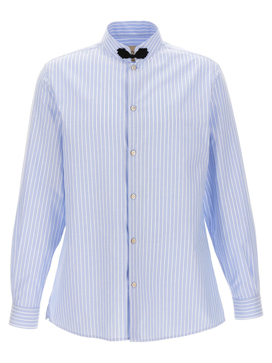 Valentino Garavani Striped Shirt Shirt And Blouse Light Blue