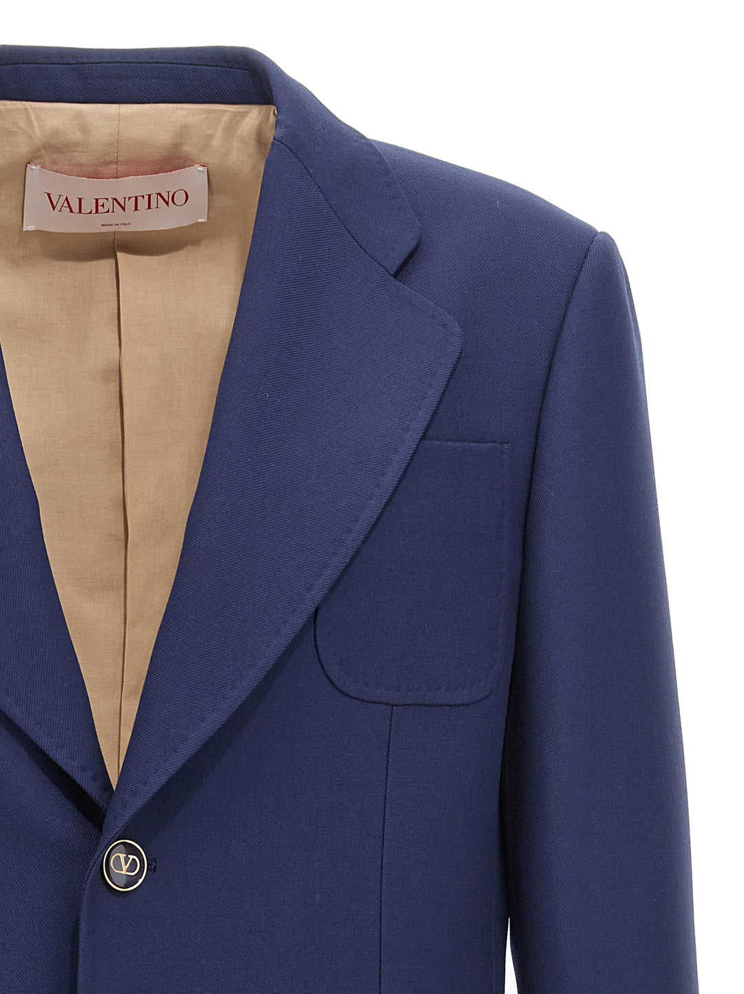 Valentino Garavani Single-Breasted Blazer Blue