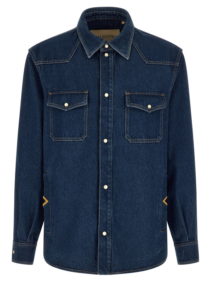 Valentino Garavani Vgold Shirt and Blouse - Blue | ee7eb016c1b6c09cd0b8eef2a3b6416837b2d836