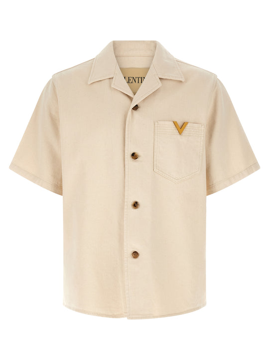Valentino Garavani Vgold Shirt Shirt And Blouse Beige
