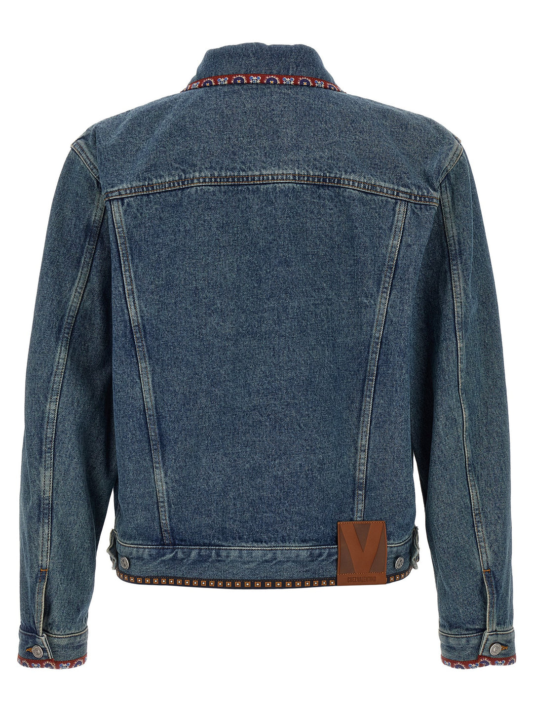 Valentino Garavani Valentino Garavani Denim Jacket Puffer Jackets - Blue | e541e7393ccce648470c59477755b09e4aaa8551