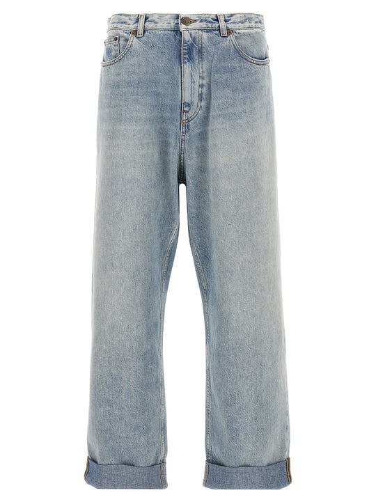 Valentino Garavani Turn-Up Jeans Light Blue