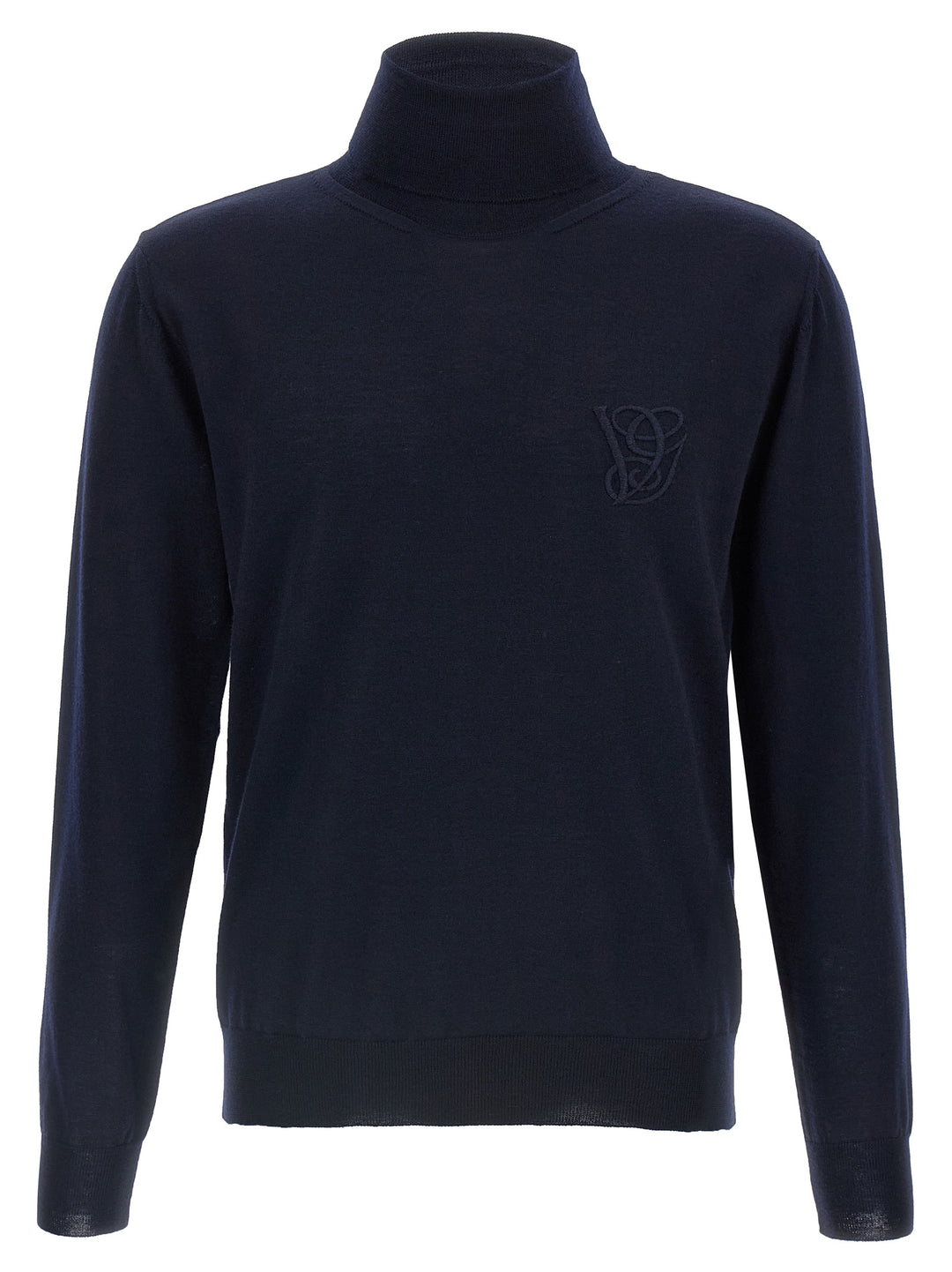 Valentino Garavani Valentino Garavani Turtleneck With Vg Embroidery Sweaters and Cardigans - Blue | 0e04e8c10b99c566bdaab809582c524cab9f4648