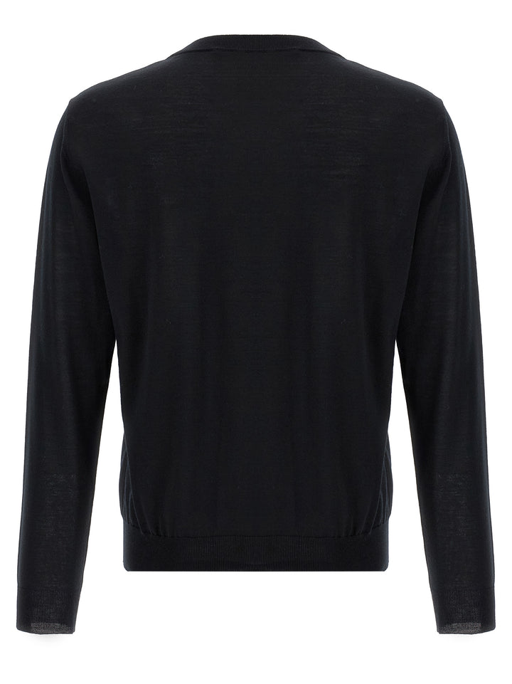 Valentino Garavani Valentino Garavani Logo Embroidery Sweater Sweaters and Cardigans - Black | f61e3be31fb6e6b5ebc3f9b871137976e736ecaf