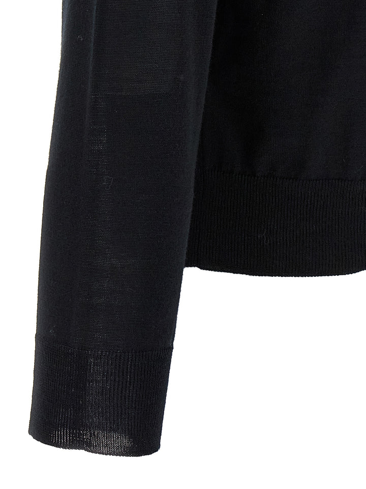 Valentino Garavani Valentino Garavani Logo Embroidery Sweater Sweaters and Cardigans - Black | ac031bec282bbb3267204fd7cdebf5c13f71ba91