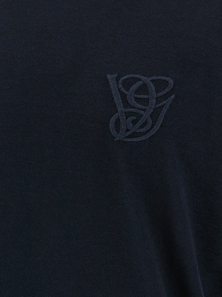 Valentino Garavani Valentino Garavani Logo Embroidery Sweater Sweaters and Cardigans - Blue | b2ee4592ea90f52ac1663d5cd4ef5dd4a2756991