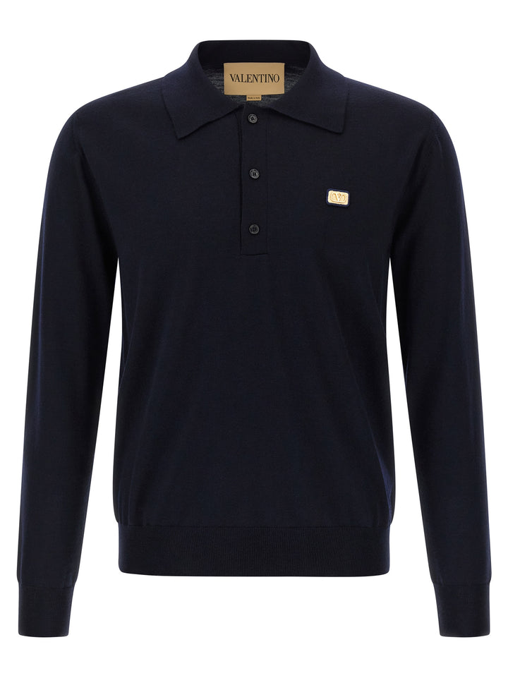 Valentino Garavani Valentino Garavani Vlogo Signature Polo - Blue | 8d9065724796bd1b1094d127394599db5a63e77c
