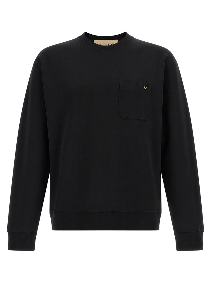 Valentino Garavani Vgold Sweatshirt - Black | 55ff3e45bd9fd78e3103e1d820a363ba17041169