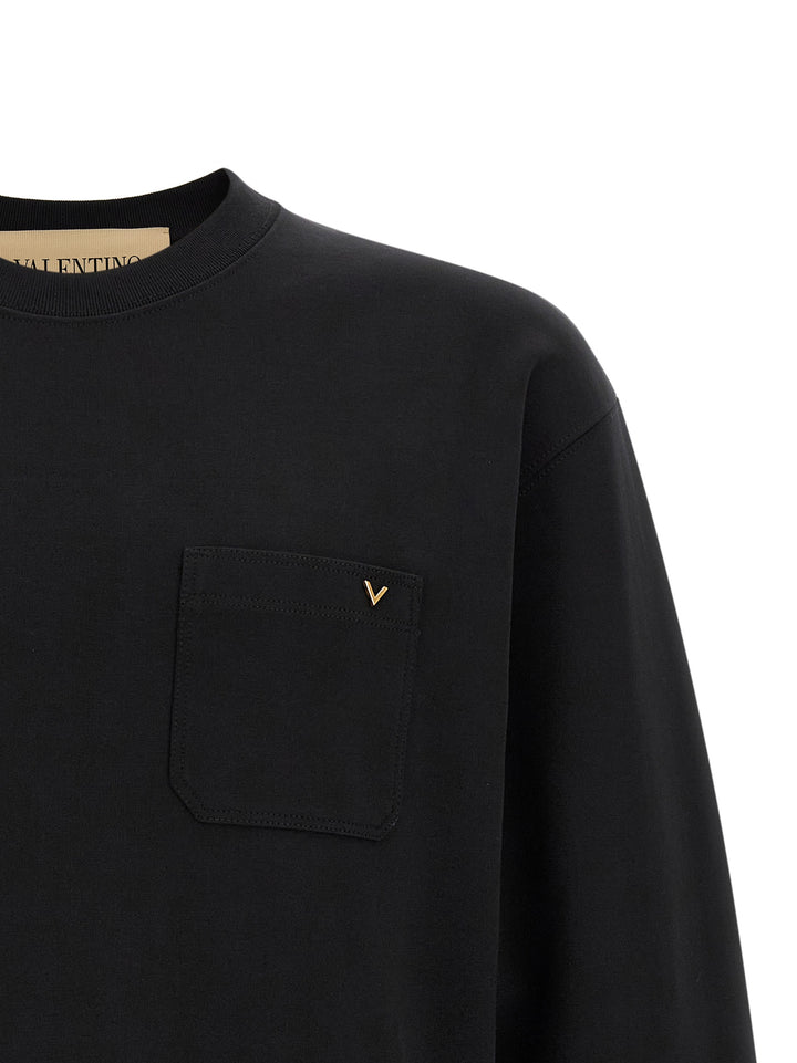 Valentino Garavani Vgold Sweatshirt - Black | c6857829f7c764356304f9db1dad35d8a53163c3