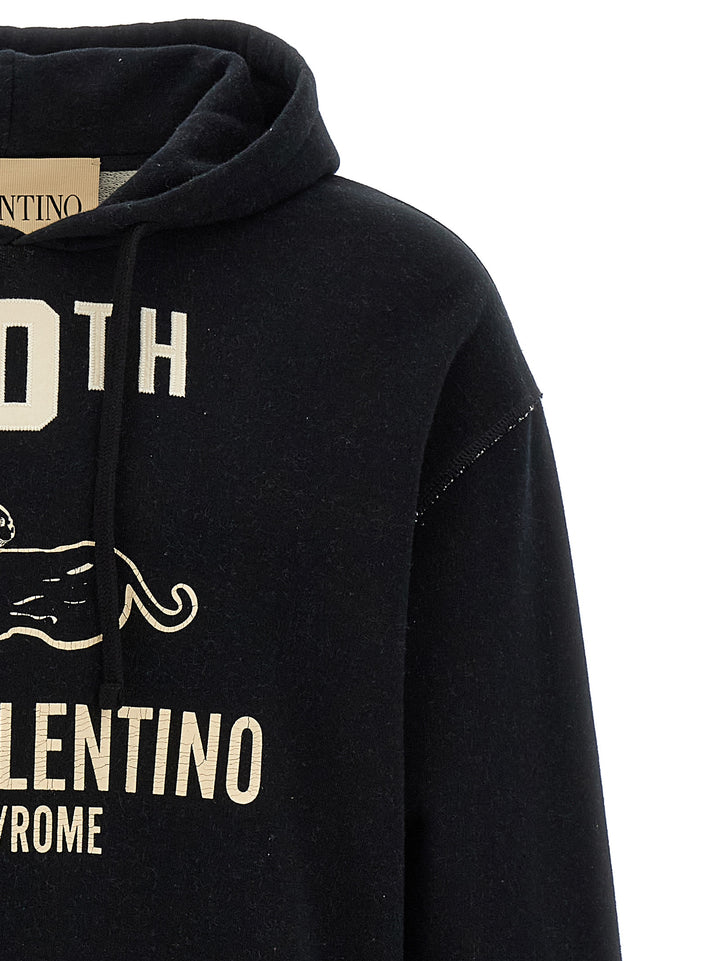 Valentino Garavani Printed Valentino Garavani Hoodie Sweatshirt - Black | c6f02395a21bf9ebef76c1e5758f4713b0d085f8