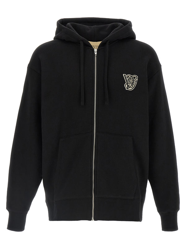Valentino Garavani Hoodie Vg Patch Sweatshirt Black
