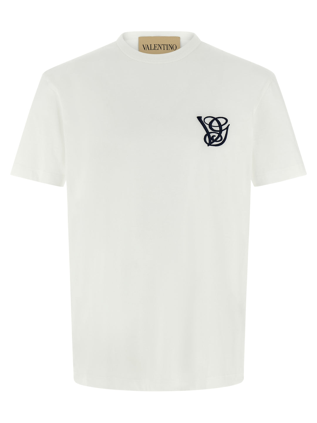 Valentino Garavani Valentino Garavani Logo Embroidery T-shirt - White | f8021e27237d30da801cbe42f002b434cea0b872