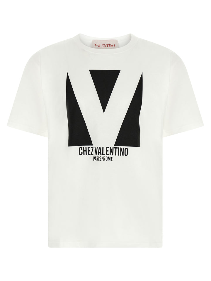 Valentino Garavani Chez Valentino T-shirt - White/Black | 94a38d11db2bb7c3c8443860b57ef4b2ec144a1a