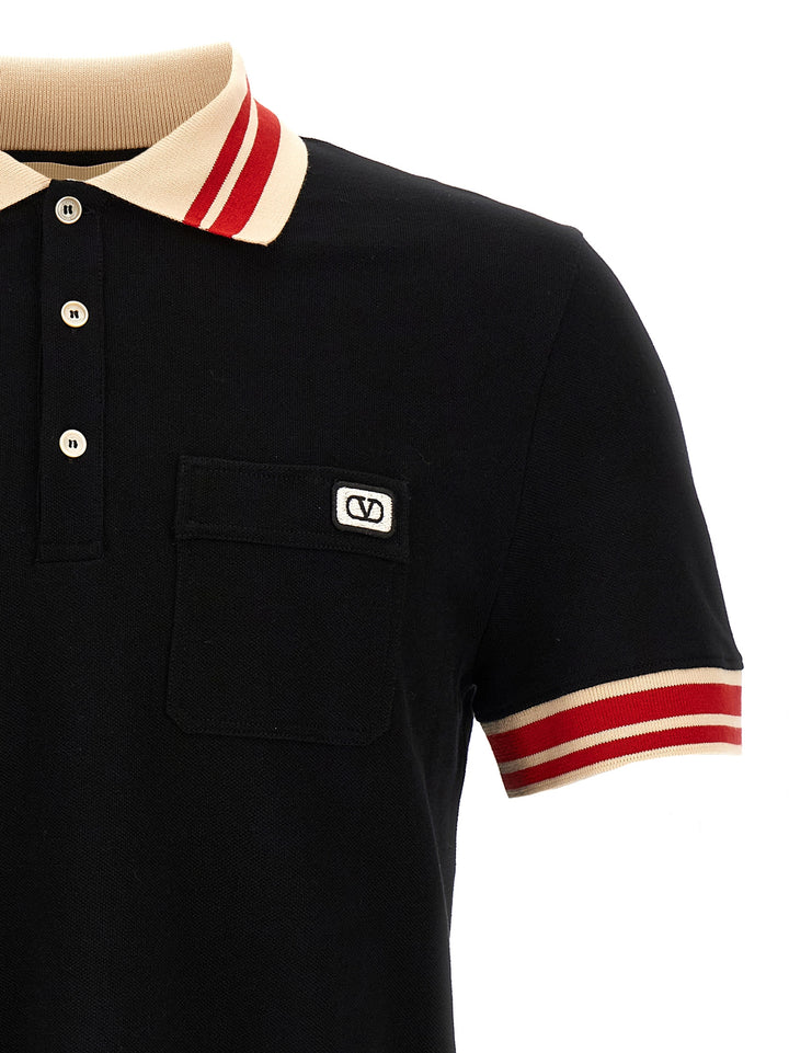 Valentino Garavani Valentino Garavani Vlogo Polo - Black | 172ea0e52c8f9ed8d1f0bccb3061a26ceea56835