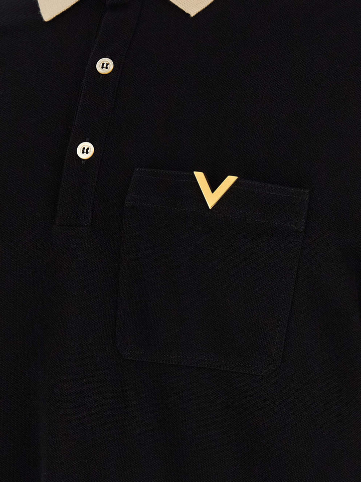 Valentino Garavani Valentino Polo - White/Black | a75f1d4a86ab9334621254076ecf8414b8499086