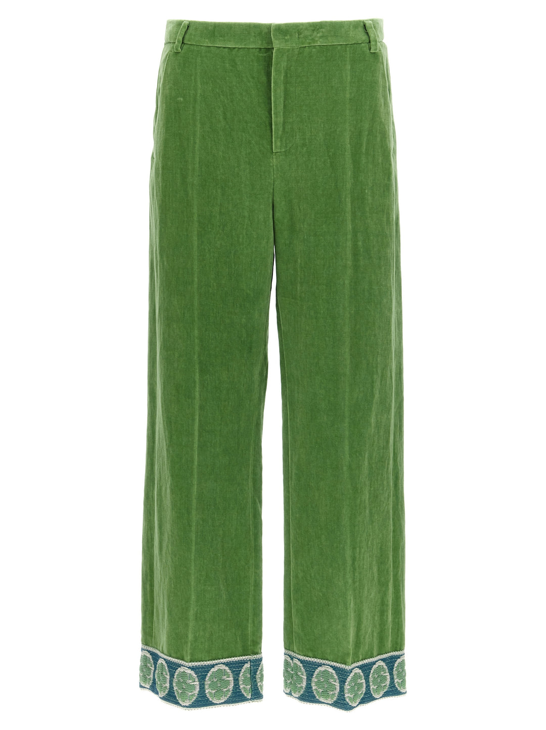 Valentino Garavani Velvet Trousers Pants Green