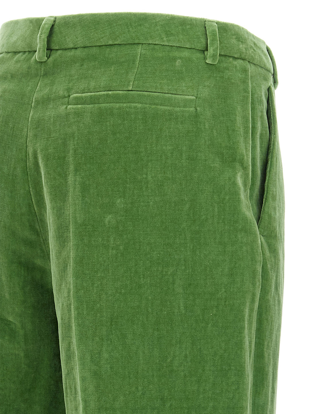 Valentino Garavani Velvet Trousers Pants Green