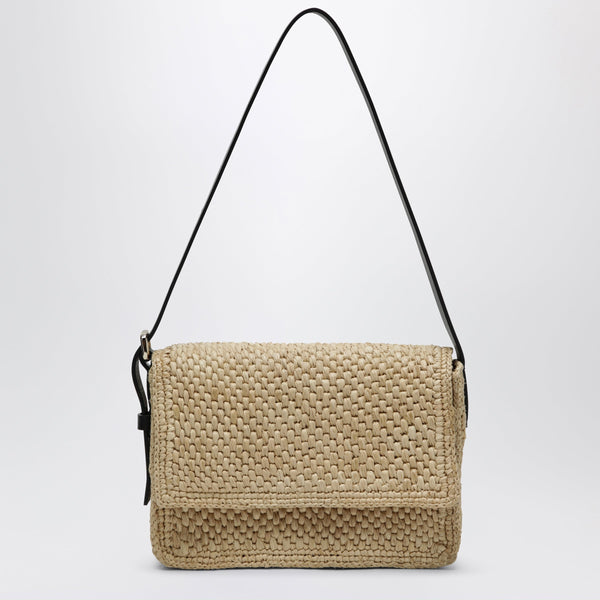 Raffia And Leather Shoulder Bag