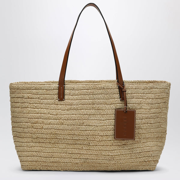 Raffia And Leather Shoulder Bag