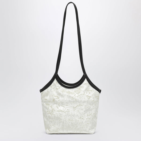Cami Small Tote Bag In White Velvet