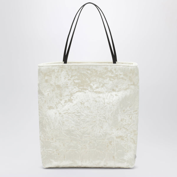 Thea White Bag In Velvet