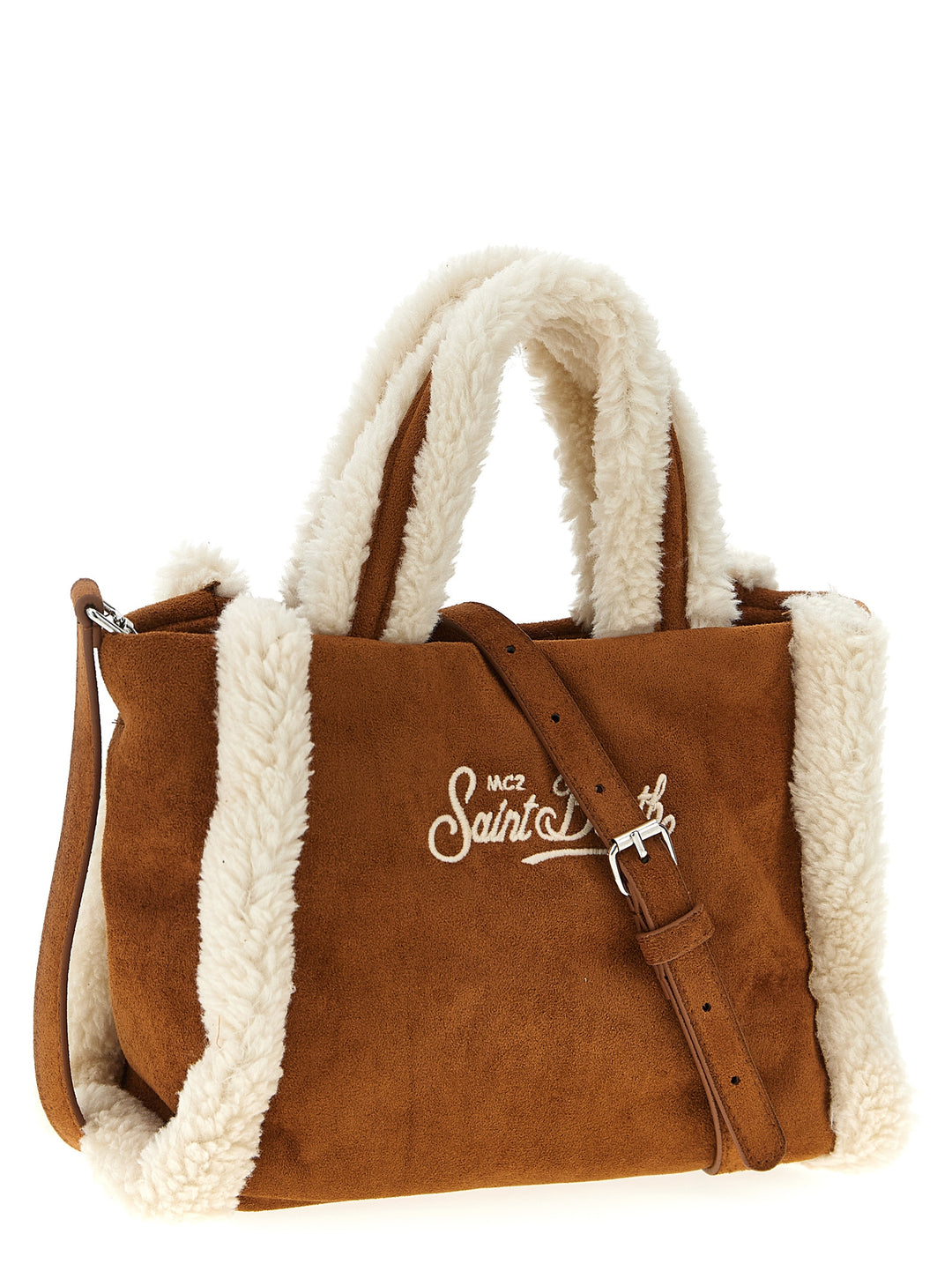 Mc2 Saint Barth Vanity Mini Shearling Hand Bags - Brown | ae59678f704afea53107c9b33fdb45abf5f9f0db