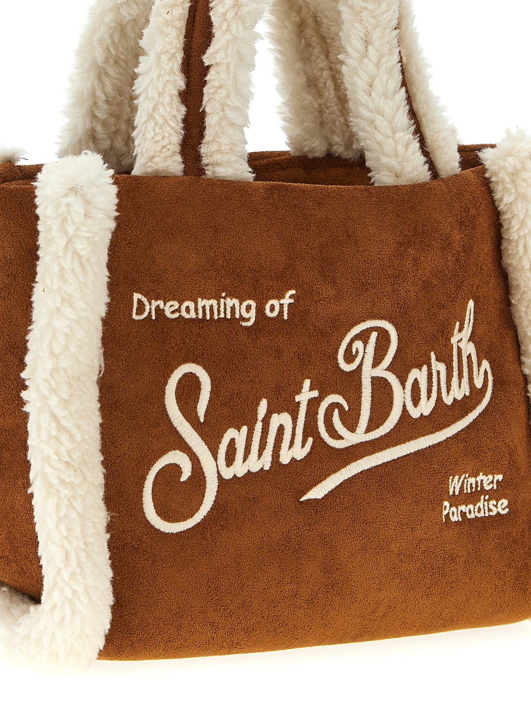 Mc2 Saint Barth Vanity Mini Shearling Hand Bags - Brown | 8113968a8d4a6a75de9a16726e5235215771cf52