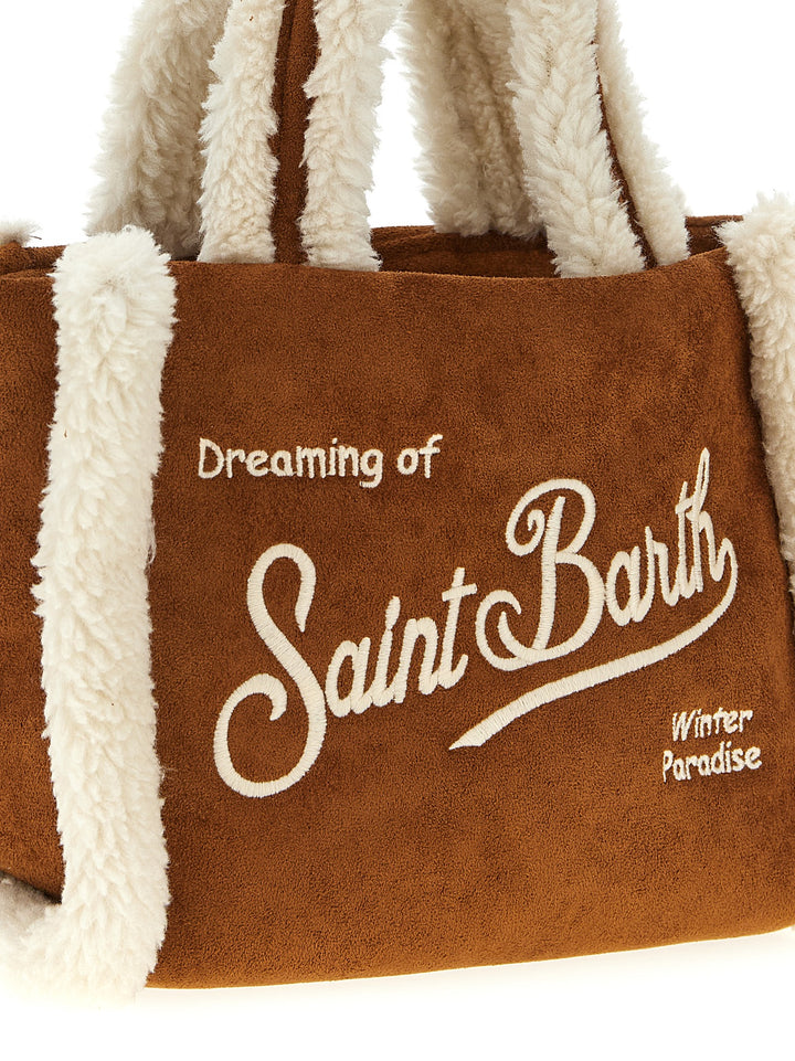 Mc2 Saint Barth Vanity Mini Shearling Hand Bags - Brown | 8113968a8d4a6a75de9a16726e5235215771cf52