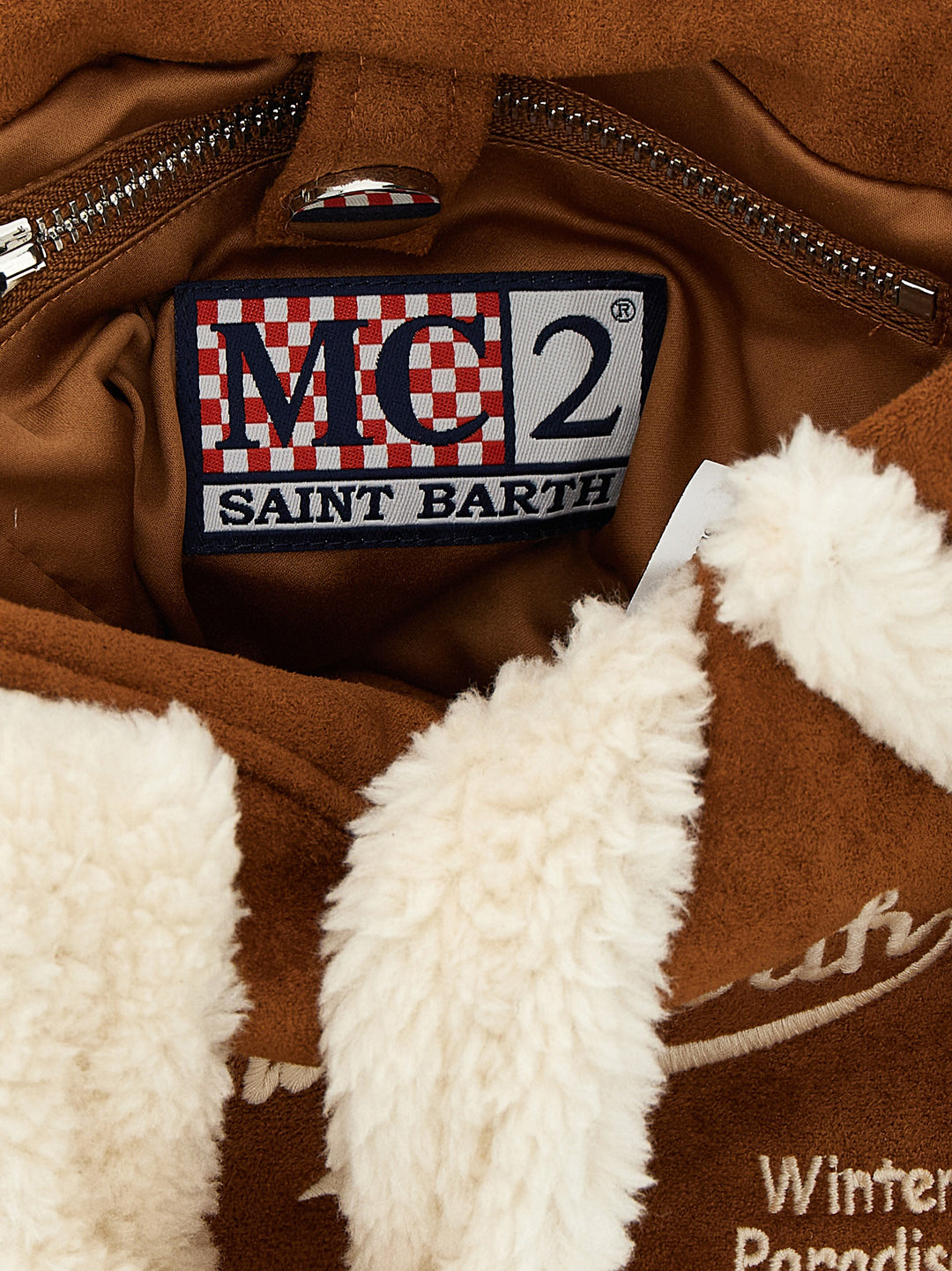 Mc2 Saint Barth Vanity Mini Shearling Hand Bags - Brown | d2ece783a8e7370b209b272673fc1d4c13c3e179