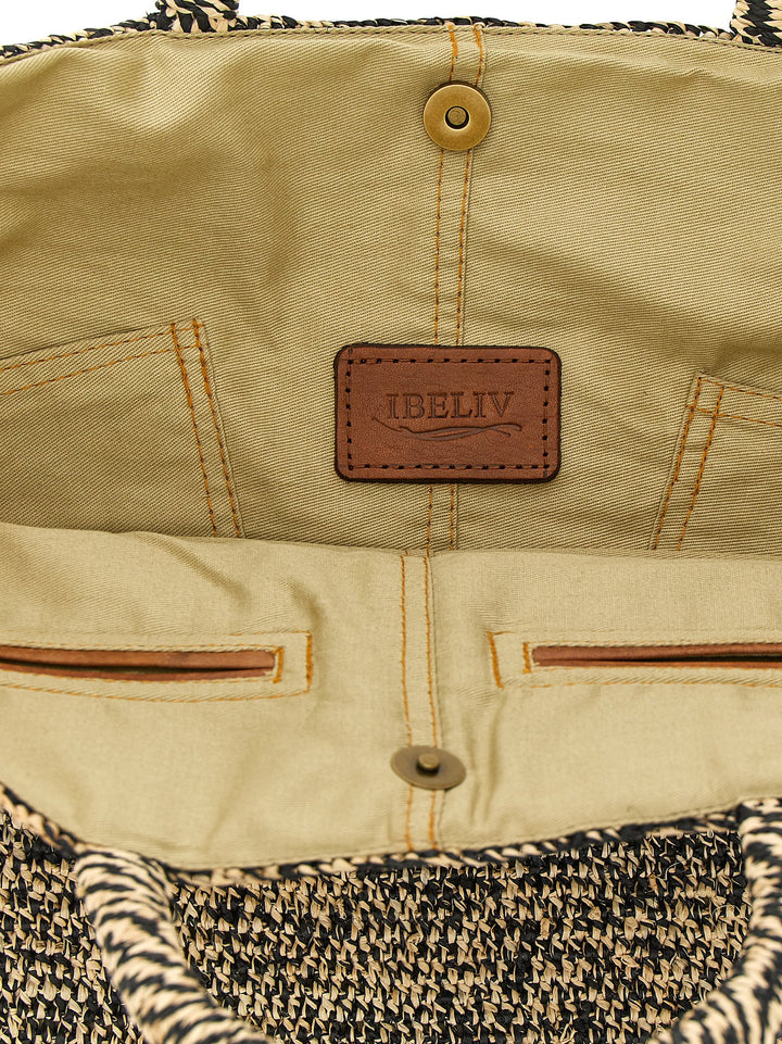Ibeliv Vanilla Tote Bag - White/Black | e6f05cd3643b2bc4584d687433811fe5ce5a8909