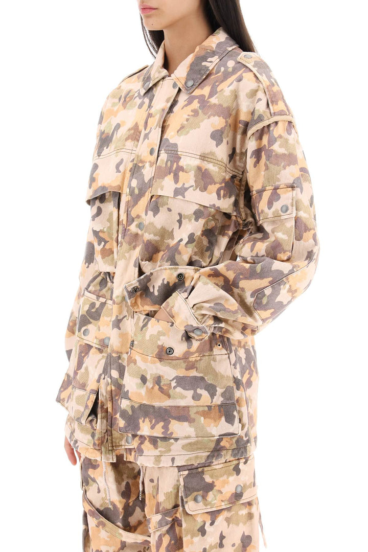 'Elize' Jacket In Cotton With Camouflage Pattern