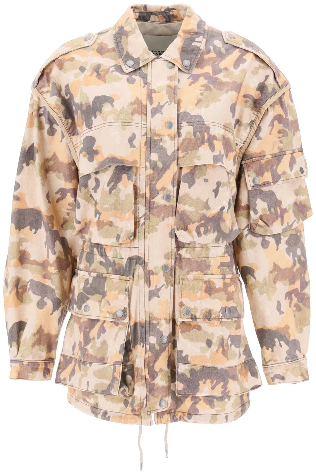 'Elize' Jacket In Cotton With Camouflage Pattern