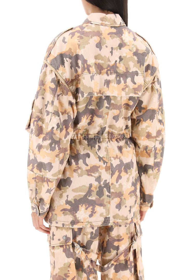 'Elize' Jacket In Cotton With Camouflage Pattern