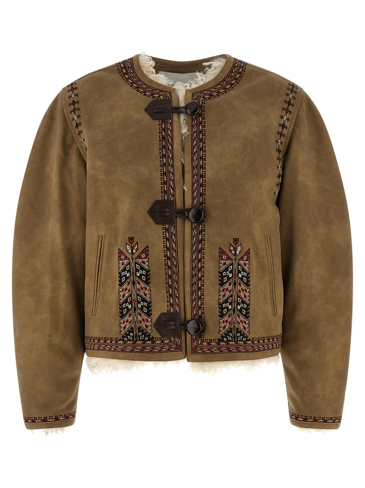 Marant Etoile Cely Puffer Jackets - Beige | 49ea843a99bd462470fe97a45e49d098037d47dd