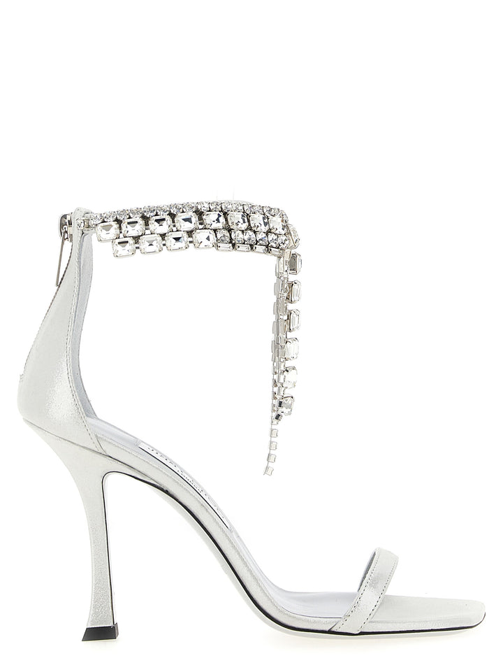 Jimmy Choo Verity Sandals - Silver | 855fe76bd4493fa293a9fbb7de84013fdaae7bb2