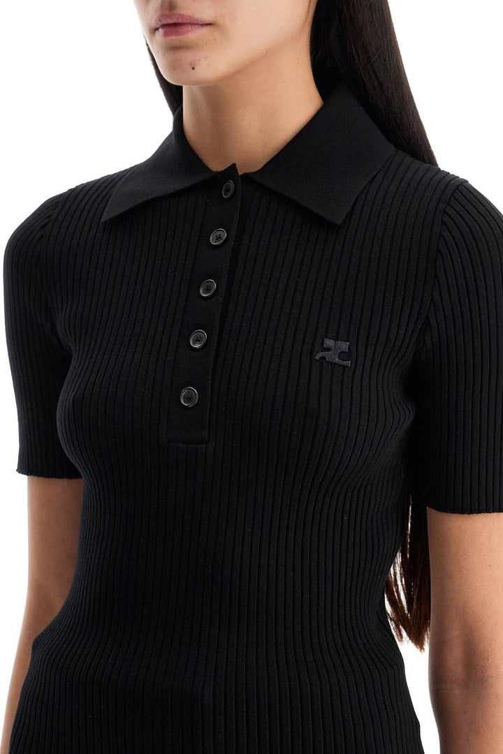 Short Sleeved Ribbed Polo