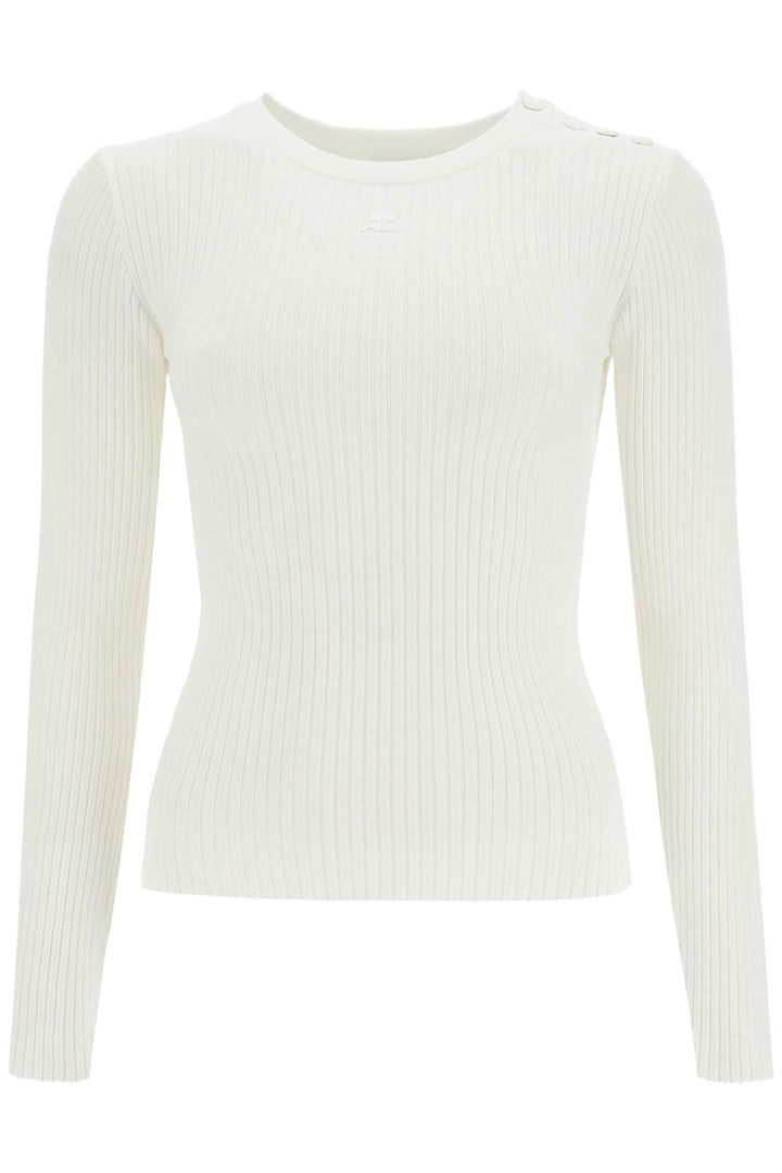 'Ribbed Stretch Knit Pullover Sweater