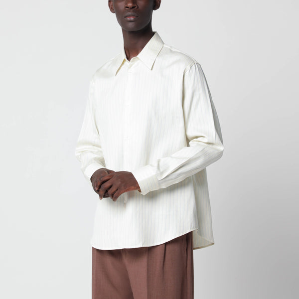 View Pinstripe Shirt In Cotton And Silk
