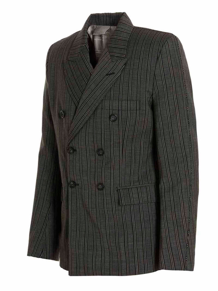 Vtmnts Tonal Double Breasted Tailored Blazer - Black | 26795e5ce1fe6647c8dd6350209e83631b229507
