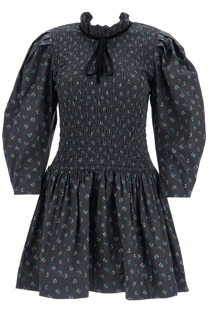 Printed Cotton Smock Mini Dress