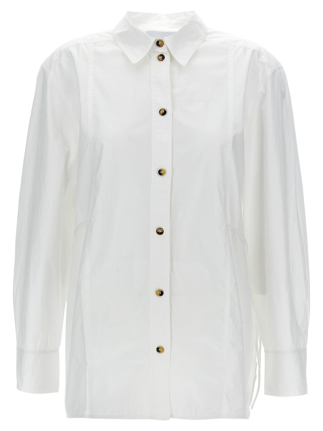 Lace-Up Shirt Shirt, Blouse White